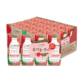 상하목장 유기농 주스 사과딸기케일, 125ml, 24개