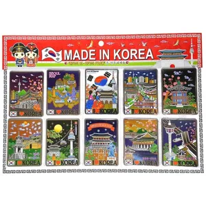 라베끄 한국 유명관광지 카드냉장고자석 10종세트, 혼합색상, 1세트