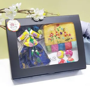 핸드메이드 꽃나비 한복방향제 지갑 자석 선물세트/외국인 선물/한국 전통선물/답례품/명절선물