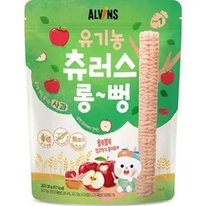 엘빈즈 유아용 츄러스 롱뻥 STEP1, 사과맛, 30g, 1set
